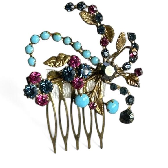 handmade Accessories - Bridal Hair Comb Vintage Hair Jewelry Art Deco Wedding Clips